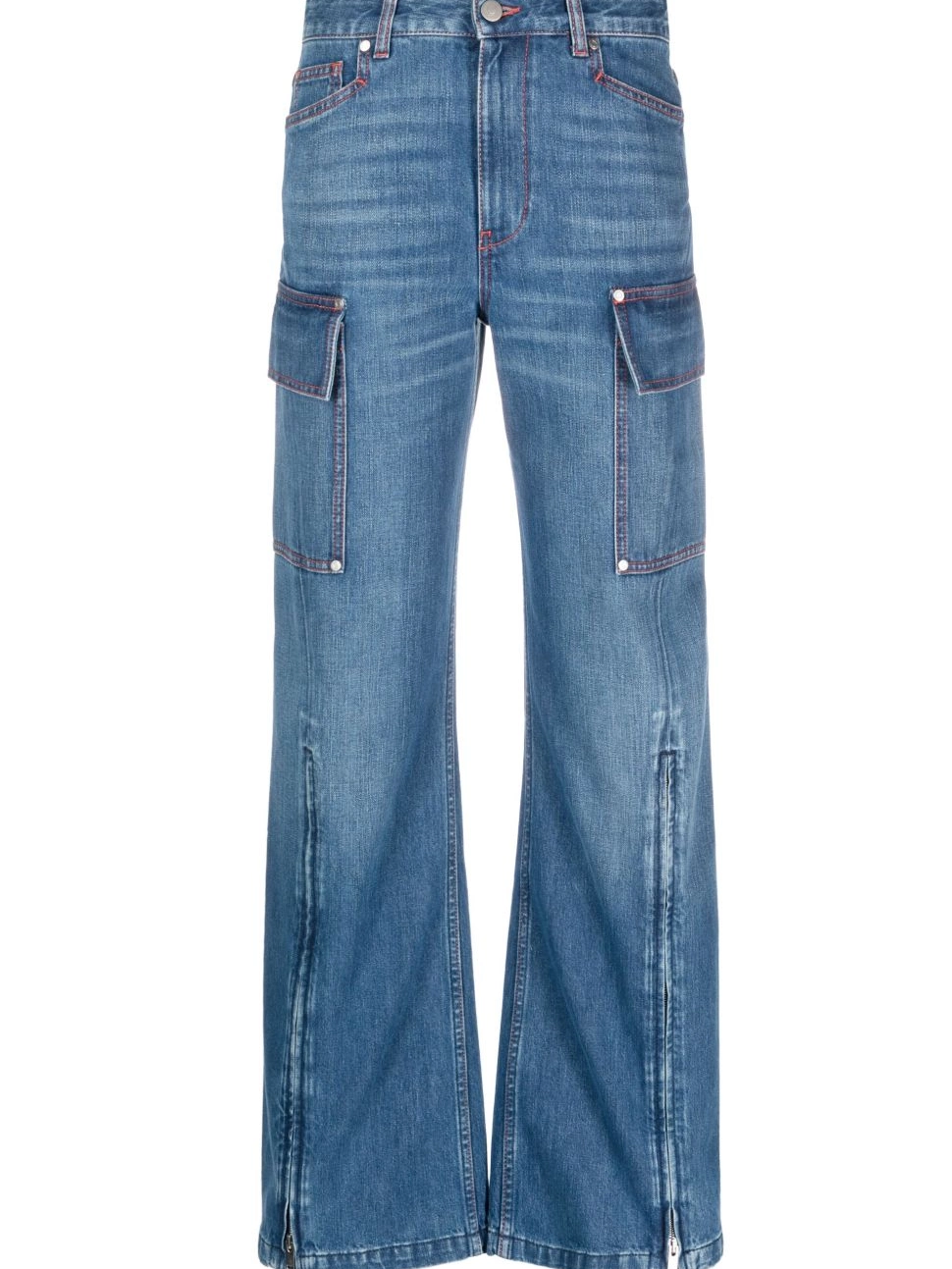 Affordable ankle-zips jeans Stella wide-leg McCartney Women 0421